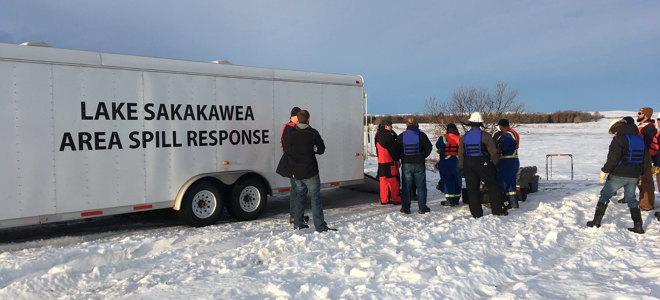 Lake Sakakawea Area Spill Response Trailer training